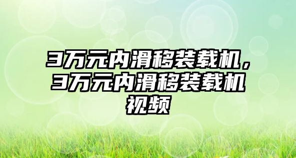 3萬元內(nèi)滑移裝載機，3萬元內(nèi)滑移裝載機視頻