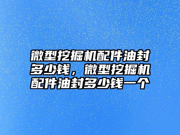 微型挖掘機配件油封多少錢，微型挖掘機配件油封多少錢一個