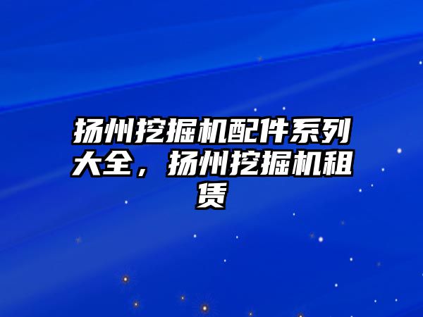 揚州挖掘機配件系列大全，揚州挖掘機租賃