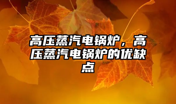 高壓蒸汽電鍋爐，高壓蒸汽電鍋爐的優(yōu)缺點(diǎn)