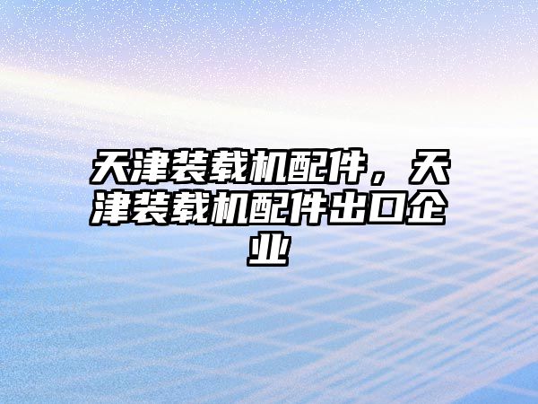 天津裝載機(jī)配件，天津裝載機(jī)配件出口企業(yè)