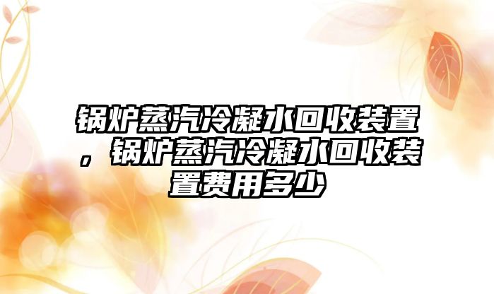 鍋爐蒸汽冷凝水回收裝置，鍋爐蒸汽冷凝水回收裝置費(fèi)用多少