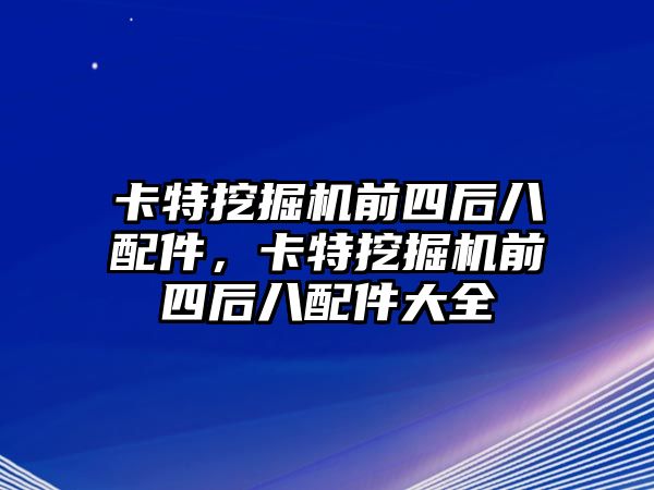 卡特挖掘機前四后八配件，卡特挖掘機前四后八配件大全