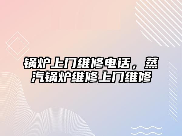 鍋爐上門維修電話，蒸汽鍋爐維修上門維修