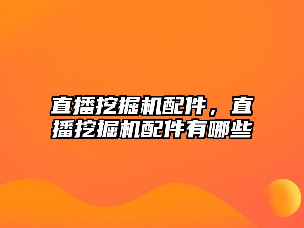 直播挖掘機配件，直播挖掘機配件有哪些