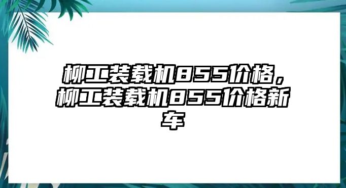 柳工裝載機(jī)855價(jià)格，柳工裝載機(jī)855價(jià)格新車