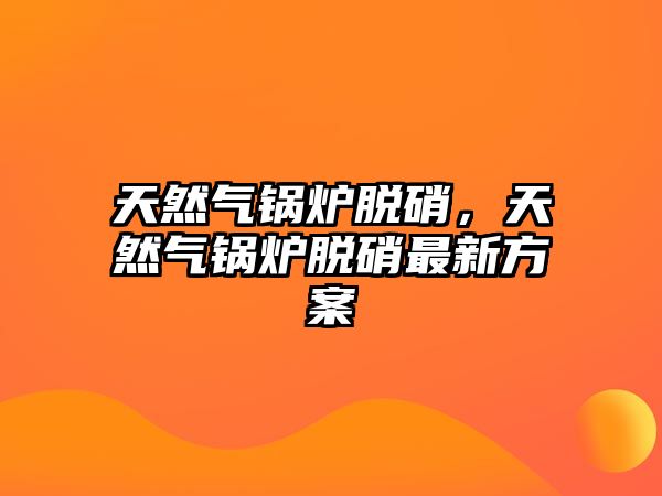 天然氣鍋爐脫硝，天然氣鍋爐脫硝最新方案