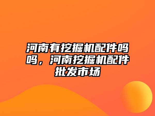 河南有挖掘機(jī)配件嗎嗎，河南挖掘機(jī)配件批發(fā)市場(chǎng)