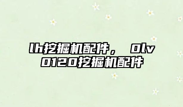 lh挖掘機配件，ⅴ0lv0120挖掘機配件