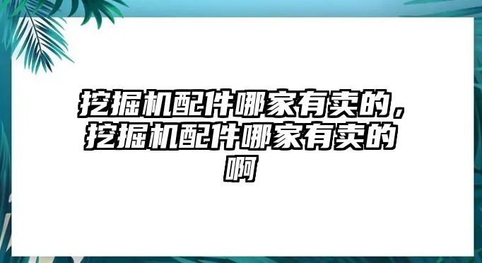 挖掘機(jī)配件哪家有賣的，挖掘機(jī)配件哪家有賣的啊