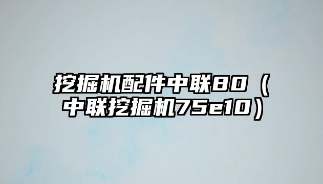 挖掘機(jī)配件中聯(lián)80（中聯(lián)挖掘機(jī)75e10）