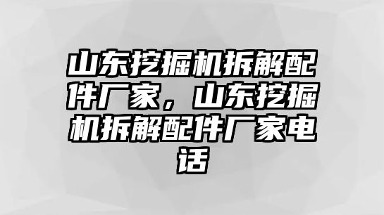 山東挖掘機(jī)拆解配件廠家，山東挖掘機(jī)拆解配件廠家電話(huà)