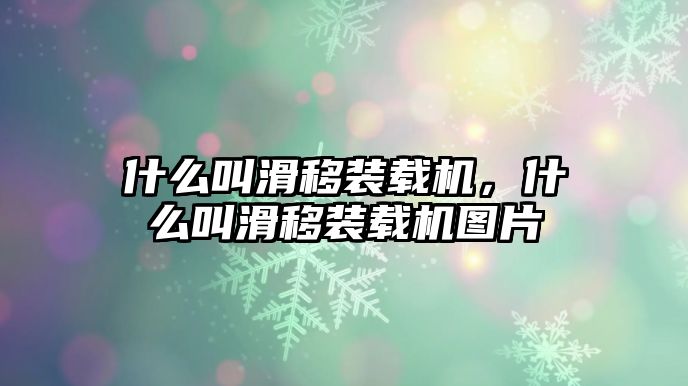 什么叫滑移裝載機(jī)，什么叫滑移裝載機(jī)圖片