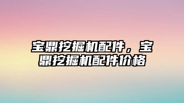 寶鼎挖掘機配件，寶鼎挖掘機配件價格