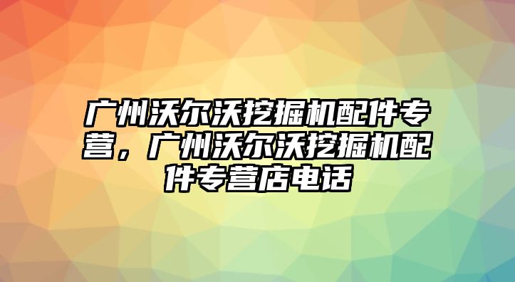 廣州沃爾沃挖掘機配件專營，廣州沃爾沃挖掘機配件專營店電話