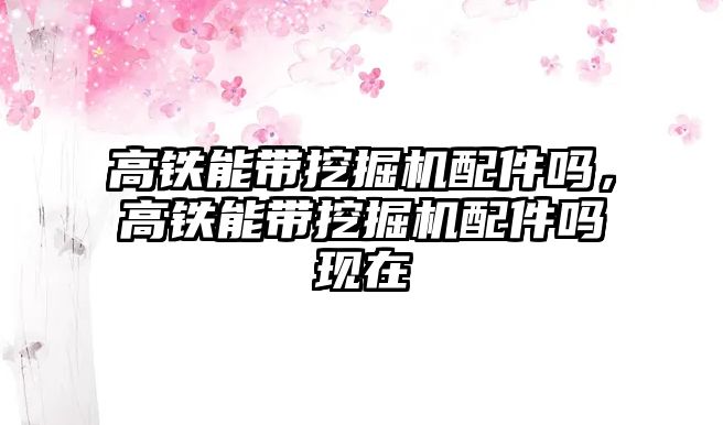 高鐵能帶挖掘機配件嗎，高鐵能帶挖掘機配件嗎現(xiàn)在