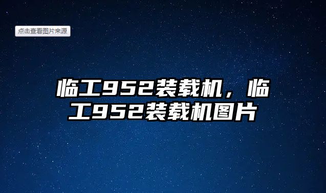 臨工952裝載機(jī)，臨工952裝載機(jī)圖片