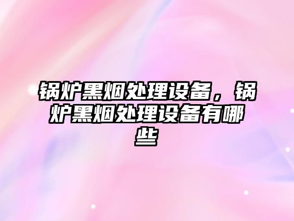 鍋爐黑煙處理設(shè)備，鍋爐黑煙處理設(shè)備有哪些