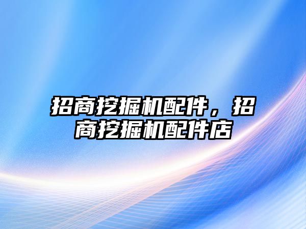 招商挖掘機配件，招商挖掘機配件店