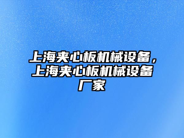 上海夾心板機(jī)械設(shè)備，上海夾心板機(jī)械設(shè)備廠家