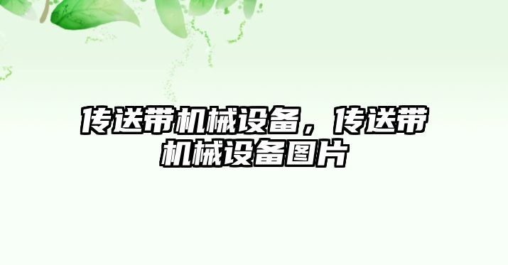 傳送帶機械設備，傳送帶機械設備圖片