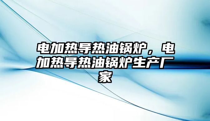 電加熱導(dǎo)熱油鍋爐，電加熱導(dǎo)熱油鍋爐生產(chǎn)廠家