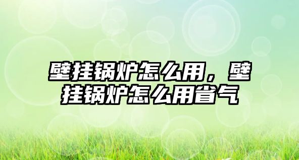 壁掛鍋爐怎么用，壁掛鍋爐怎么用省氣