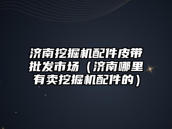 濟南挖掘機配件皮帶批發(fā)市場（濟南哪里有賣挖掘機配件的）