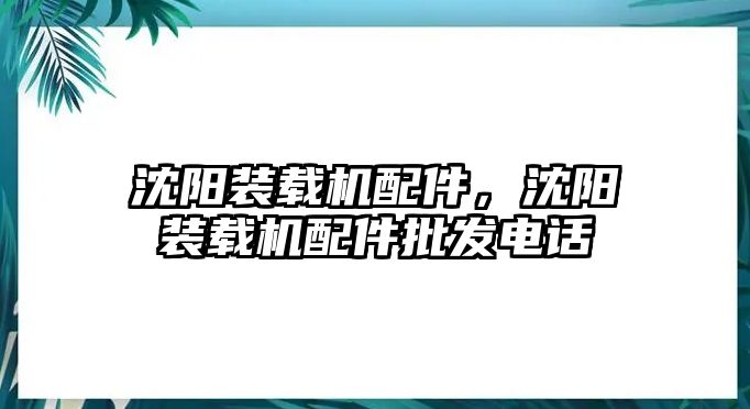 沈陽裝載機配件，沈陽裝載機配件批發(fā)電話