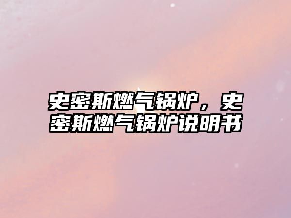 史密斯燃氣鍋爐，史密斯燃氣鍋爐說明書