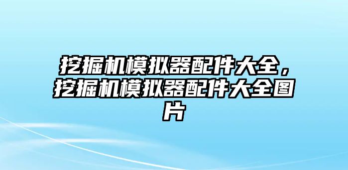 挖掘機模擬器配件大全，挖掘機模擬器配件大全圖片