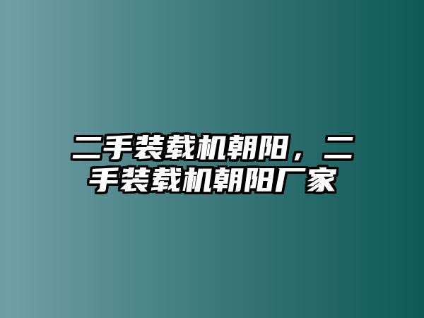 二手裝載機朝陽，二手裝載機朝陽廠家