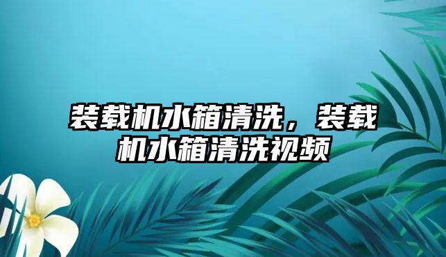 裝載機水箱清洗，裝載機水箱清洗視頻