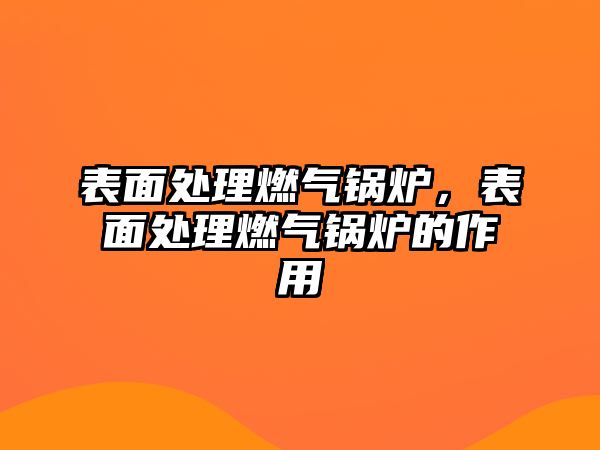 表面處理燃?xì)忮仩t，表面處理燃?xì)忮仩t的作用