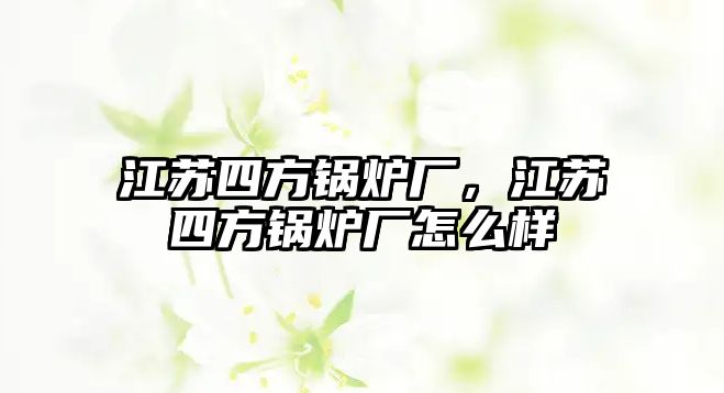 江蘇四方鍋爐廠，江蘇四方鍋爐廠怎么樣