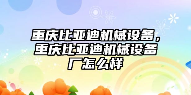 重慶比亞迪機(jī)械設(shè)備，重慶比亞迪機(jī)械設(shè)備廠怎么樣