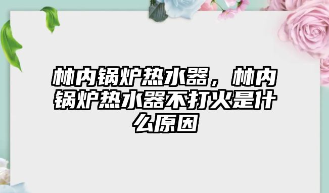 林內鍋爐熱水器，林內鍋爐熱水器不打火是什么原因