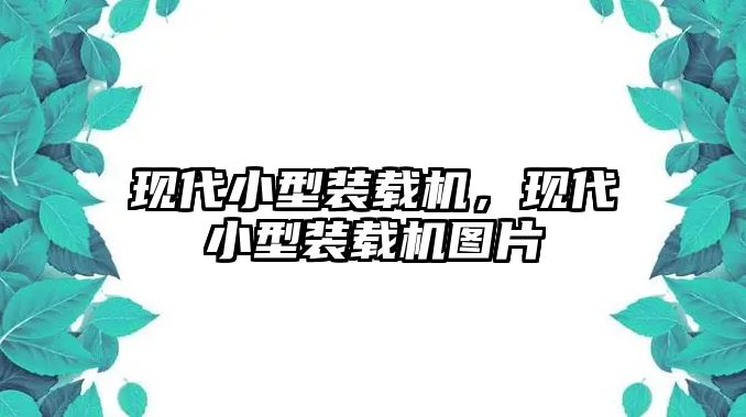 現(xiàn)代小型裝載機，現(xiàn)代小型裝載機圖片