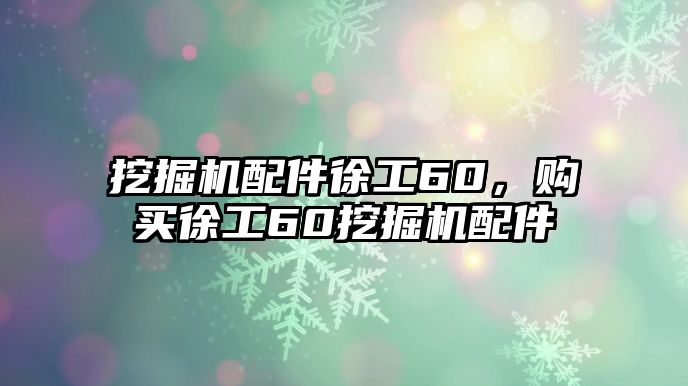 挖掘機(jī)配件徐工60，購(gòu)買徐工60挖掘機(jī)配件