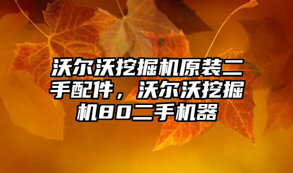 沃爾沃挖掘機原裝二手配件，沃爾沃挖掘機80二手機器