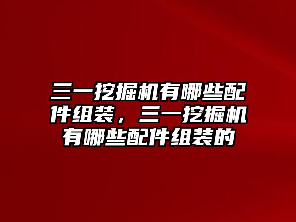 三一挖掘機有哪些配件組裝，三一挖掘機有哪些配件組裝的