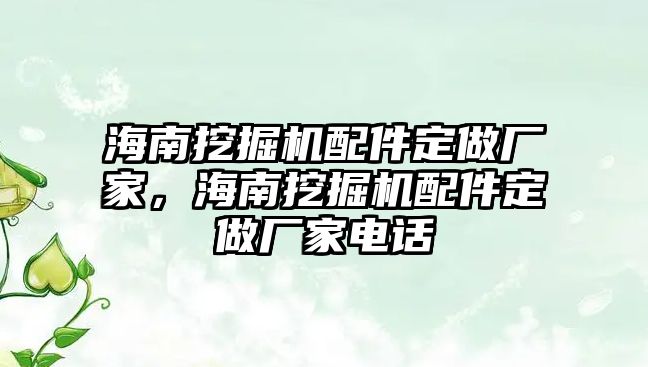 海南挖掘機配件定做廠家，海南挖掘機配件定做廠家電話