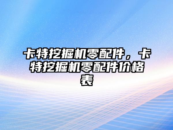 卡特挖掘機(jī)零配件，卡特挖掘機(jī)零配件價(jià)格表