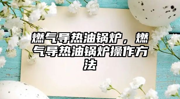 燃?xì)鈱?dǎo)熱油鍋爐，燃?xì)鈱?dǎo)熱油鍋爐操作方法