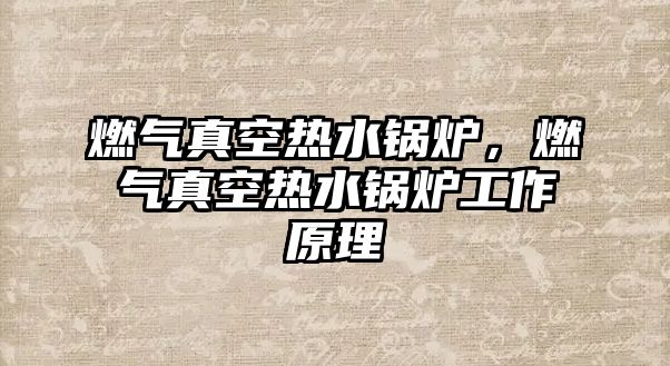 燃?xì)庹婵諢崴仩t，燃?xì)庹婵諢崴仩t工作原理