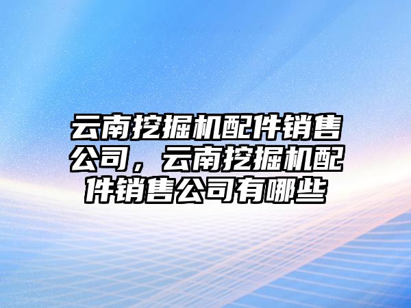 云南挖掘機(jī)配件銷售公司，云南挖掘機(jī)配件銷售公司有哪些