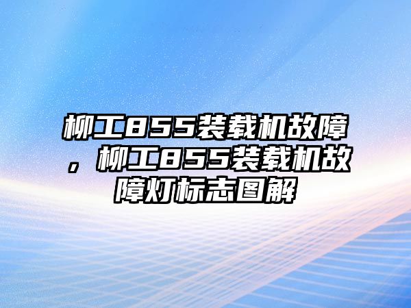 柳工855裝載機故障，柳工855裝載機故障燈標(biāo)志圖解