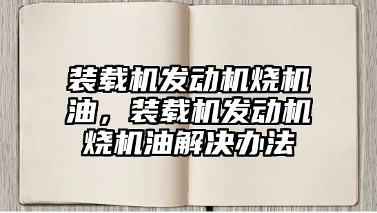 裝載機發(fā)動機燒機油，裝載機發(fā)動機燒機油解決辦法