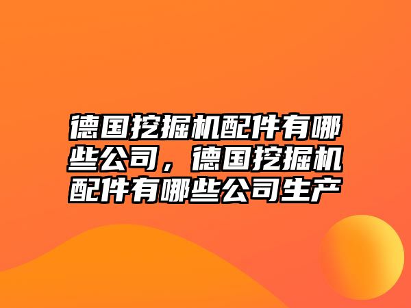 德國(guó)挖掘機(jī)配件有哪些公司，德國(guó)挖掘機(jī)配件有哪些公司生產(chǎn)