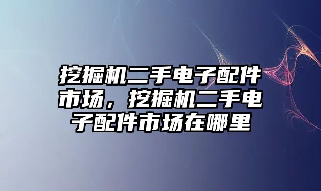 挖掘機(jī)二手電子配件市場，挖掘機(jī)二手電子配件市場在哪里